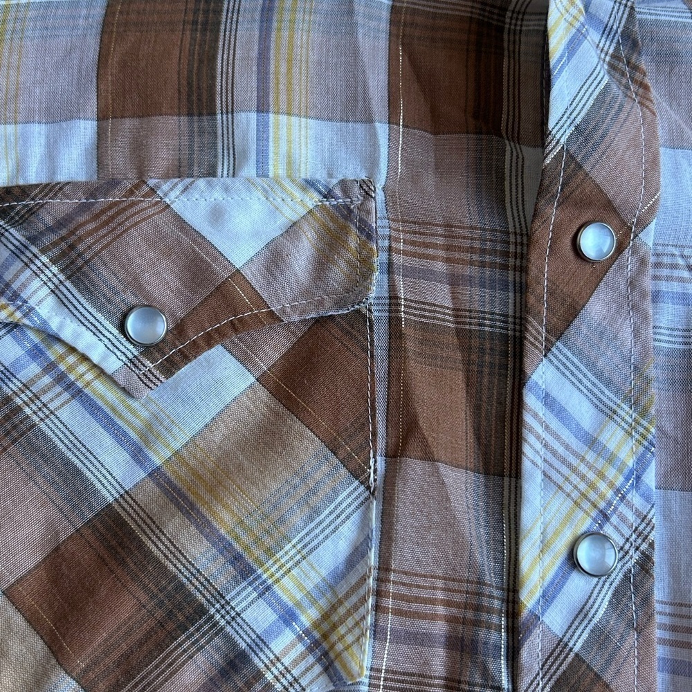 Western shirt with Pearl Snaps Plaid Western Shirt Women’s Sz M - Picture 4 of 10